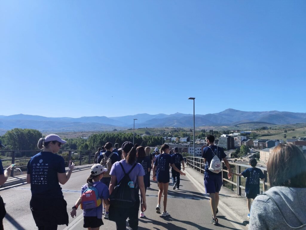 Instante capturado, después de finalizar la Marcha Solidaria de AFA Bierzo.